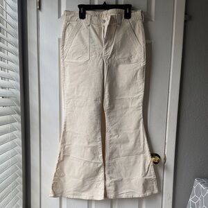 American Eagle Outfitters Cream Corduroy Pants
